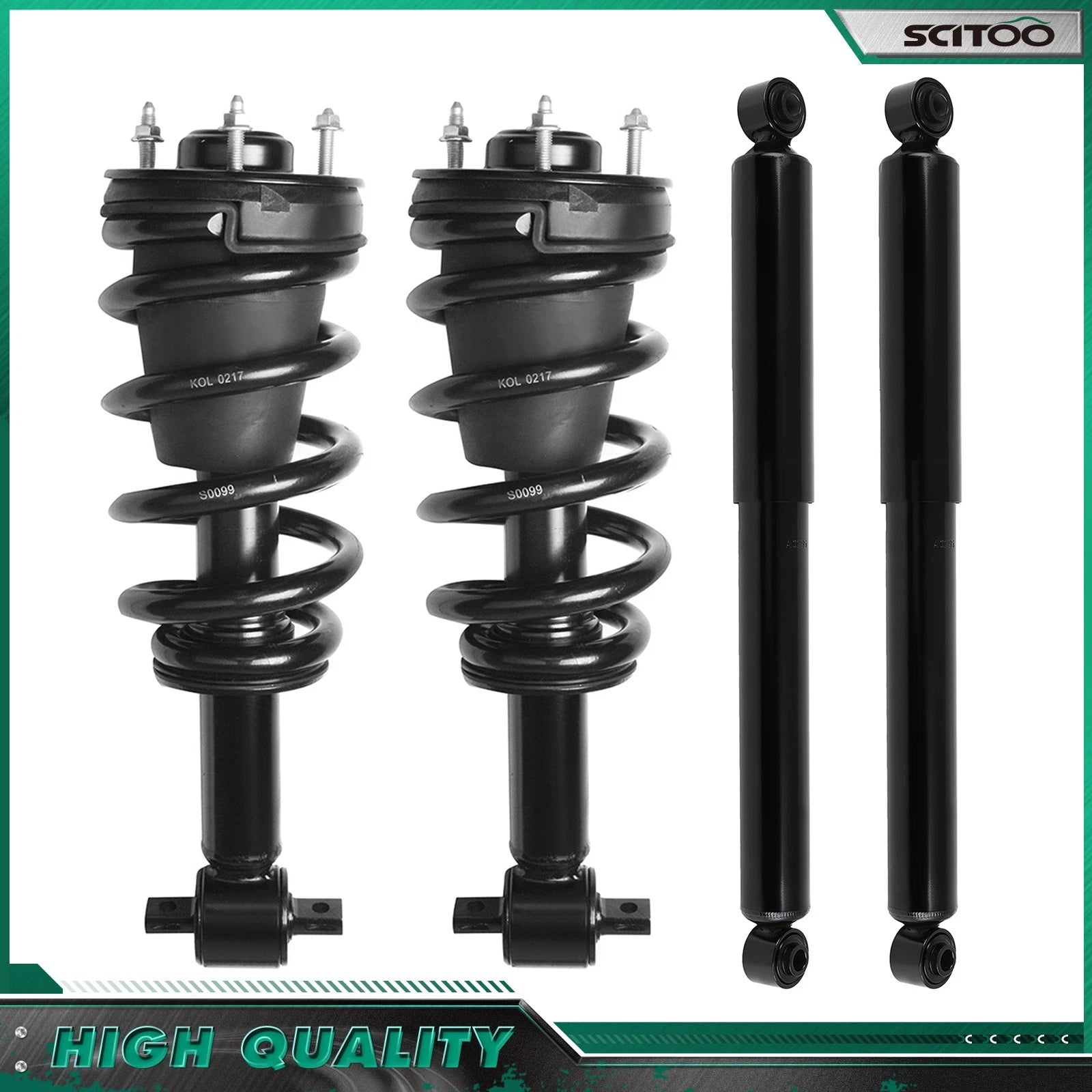Front Complete Struts & Rear Shocks Assembly for Silverado Sierra 1500 (2007–2013)