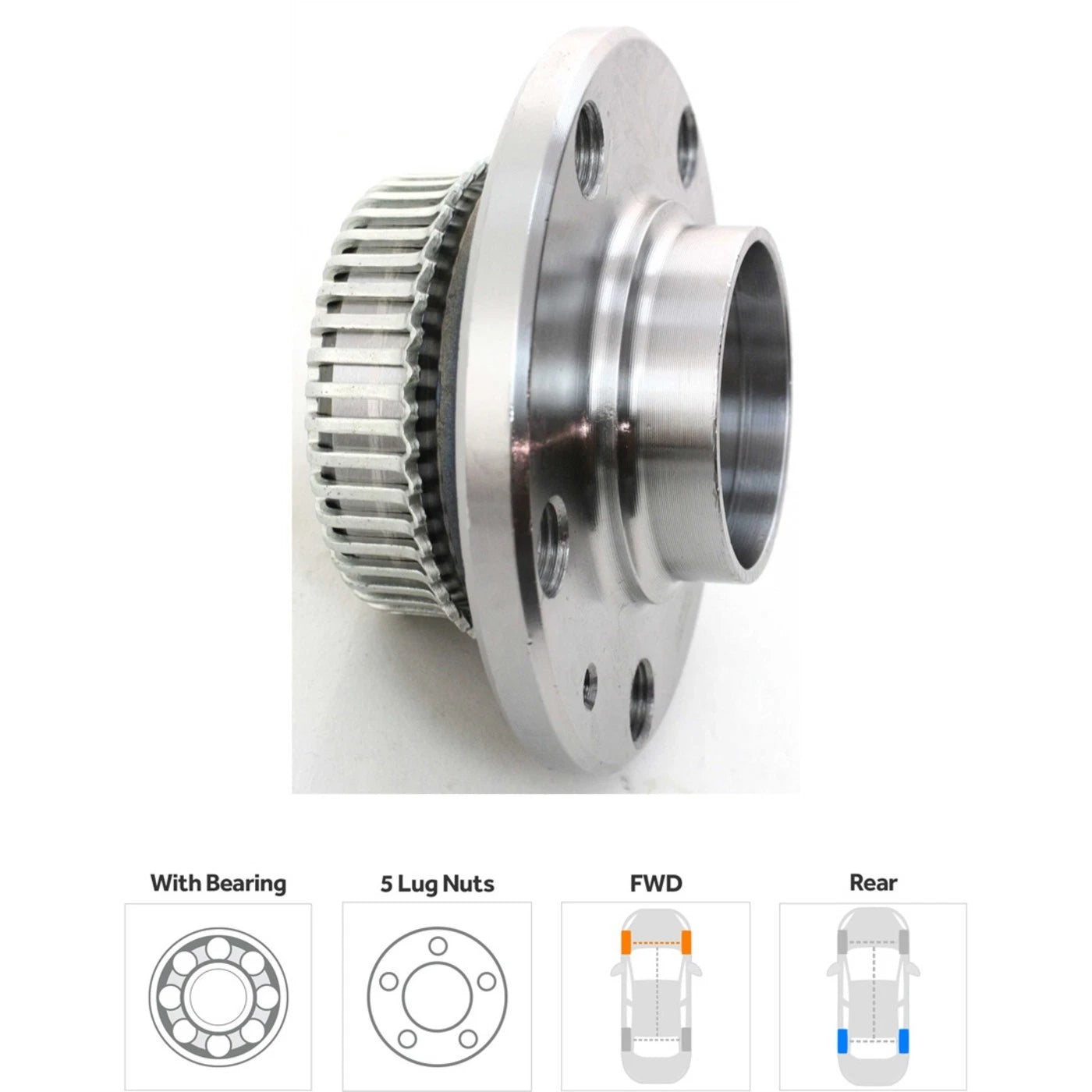 Wheel Hubs for Volkswagen Beetle (1998–2010) with ABS Ring