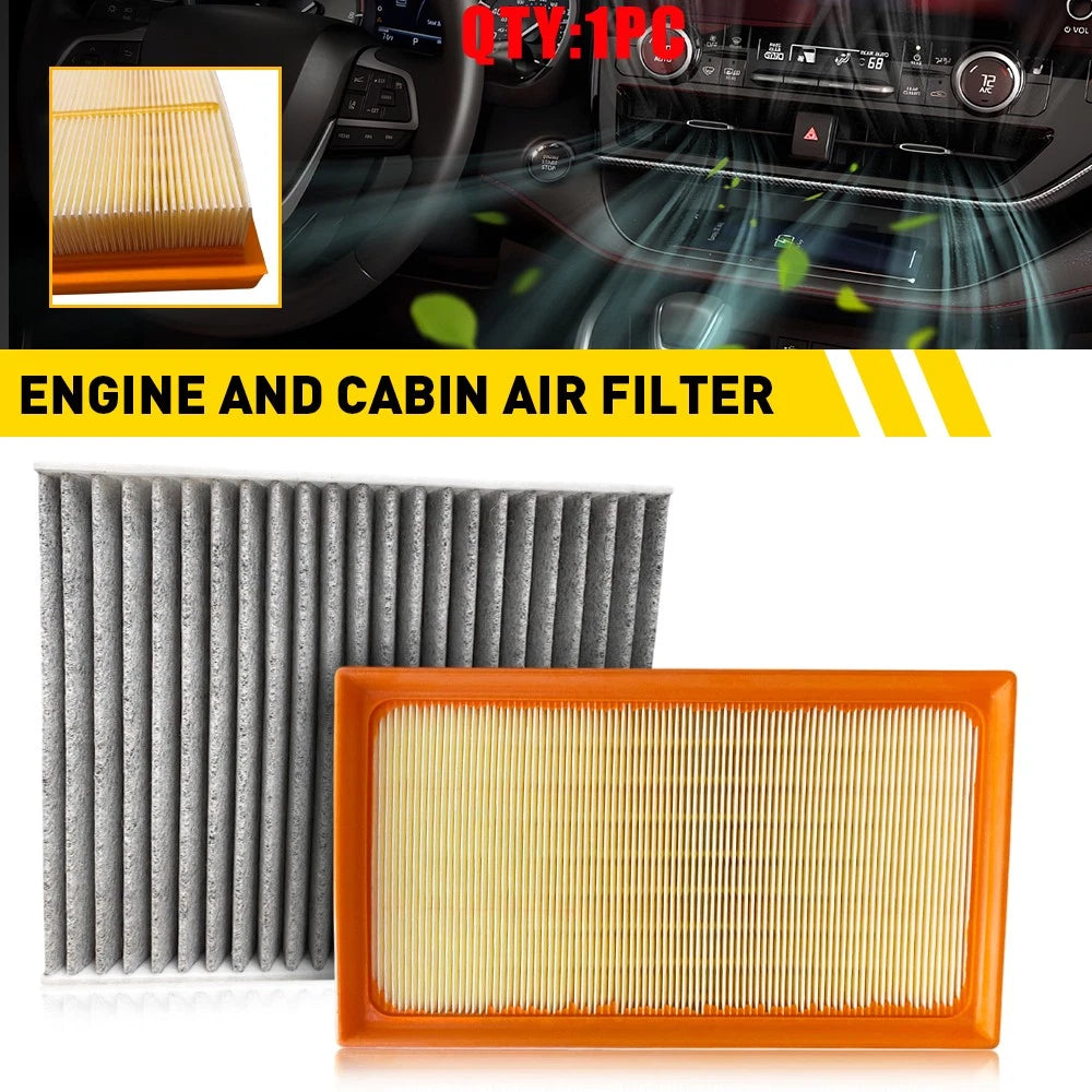 Set of 2 Engine & Carbon Cabin Air Filters for Lexus ES250 ES300H UX200 (2021–2024)