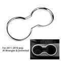 Replacement Cup Holder Trim Silver Water ABS Center Chrome Cover (2011���2018)
