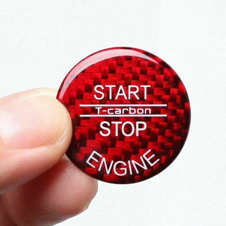 Carbon Fiber Start Stop Button Cap Cover for BMW X5 X6 (2007-2014)