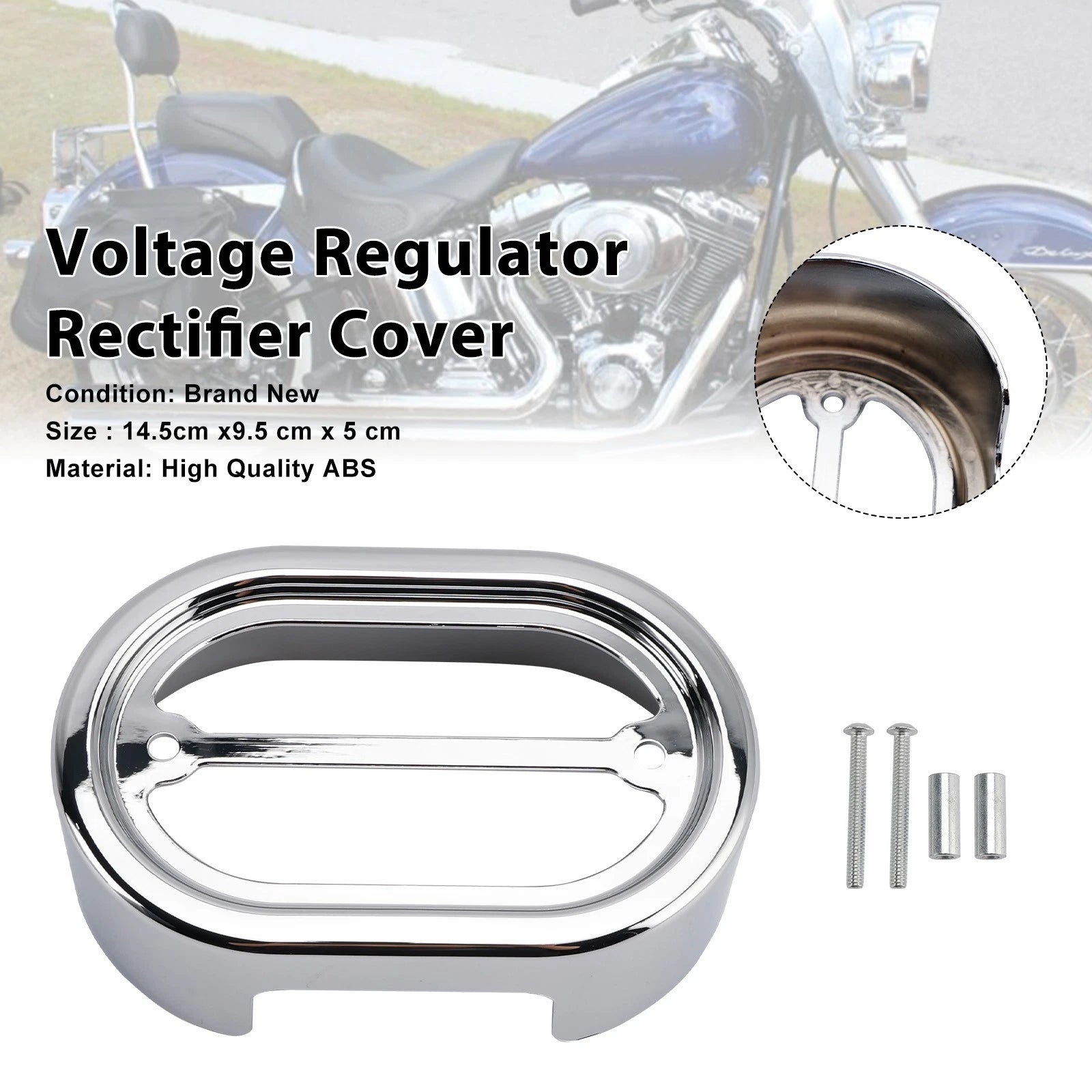 Voltage Regulator Rectifier Cover for Softail Breakout (2001–2017) Chrome