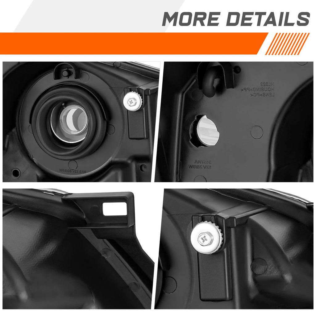 Dual L-Bar LED Headlights for Dodge Ram (1994–2002) Chrome Housing