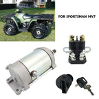 Starter Motor for Polaris Sportsman MV7 (2005) with Relay & Ignition Key Switch