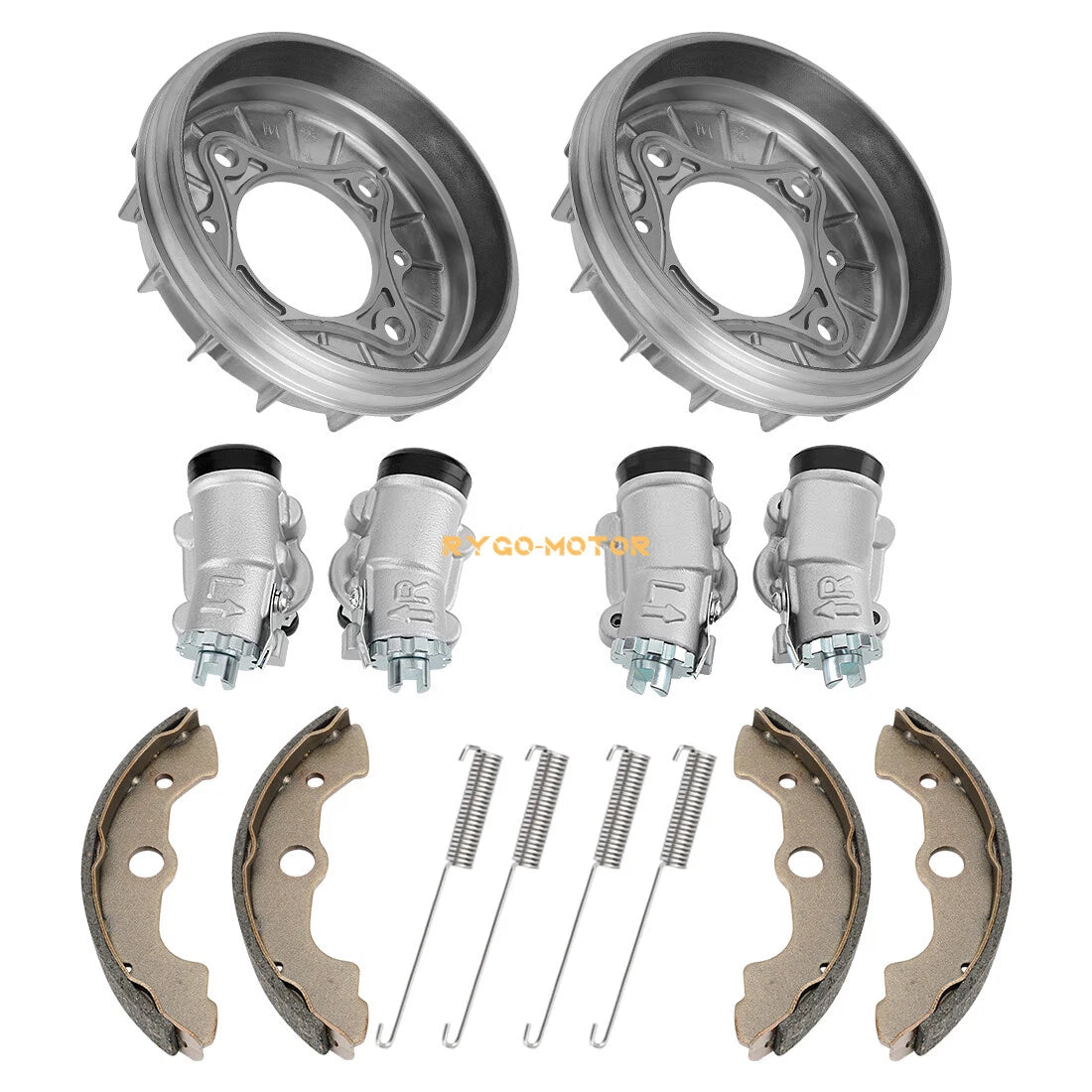 Front Brake Drums Wheel Cylinders Kit for Honda Foreman TRX400FW TRX450 (2000–2006)