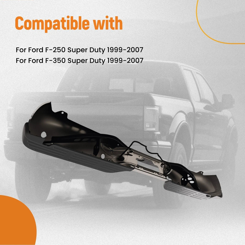 Heavy Duty Rear Bumper for Ford F-250 F-350 Super Duty (1999–2007) FO1101141 Chrome