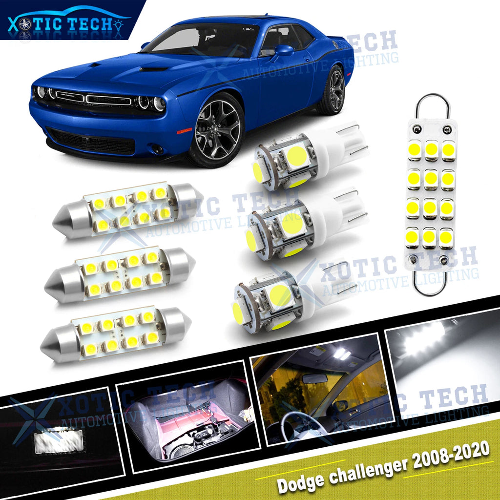 White LED Interior Map Trunk Tag Light Kit for Dodge Challenger (2008–2020)
