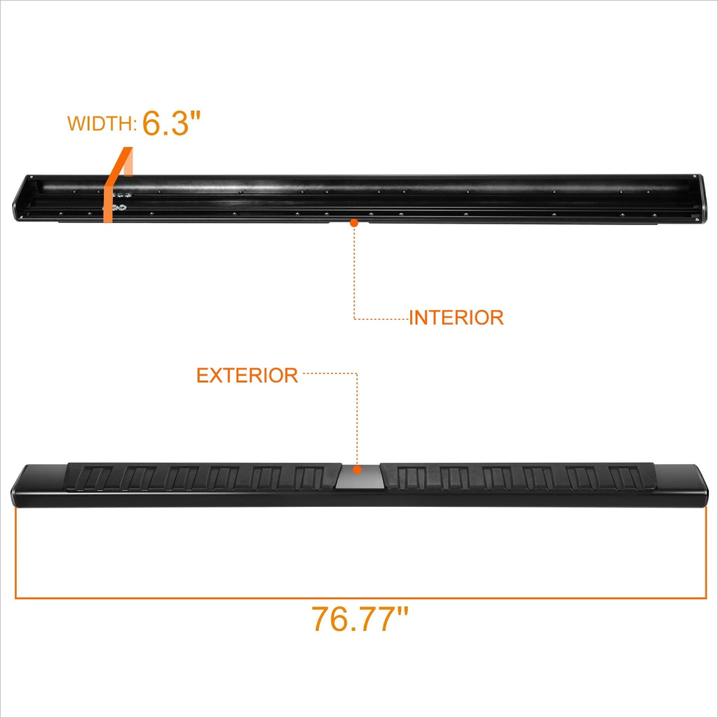 Set of 2 Step Bar Running Boards for Silverado/Sierra 1500-3500 HD (2007–2019)