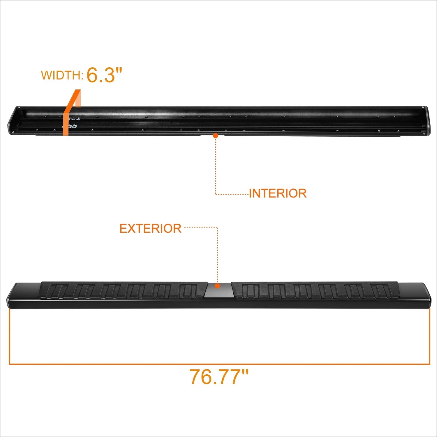 Set of 2 Step Bar Running Boards for Silverado/Sierra 1500-3500 HD (2007–2019)