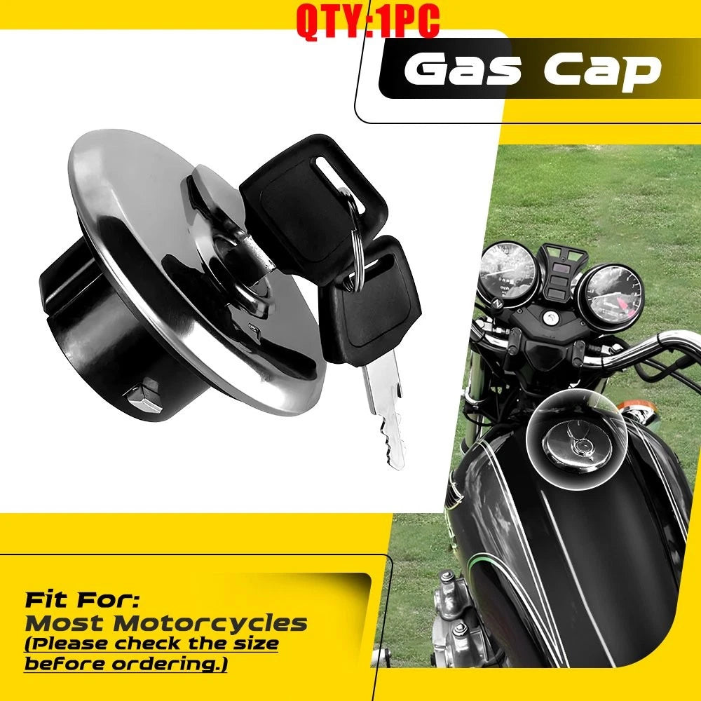 Gas Lid Fuel Tank Cap Cover with Key Lock for ATV Quad (Universal)