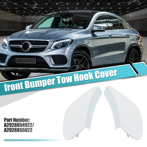 1 Pair Front Bumper Tow Hook Cover for Mercedes-Benz GLE 400 (2016–2020) No.A2928854922