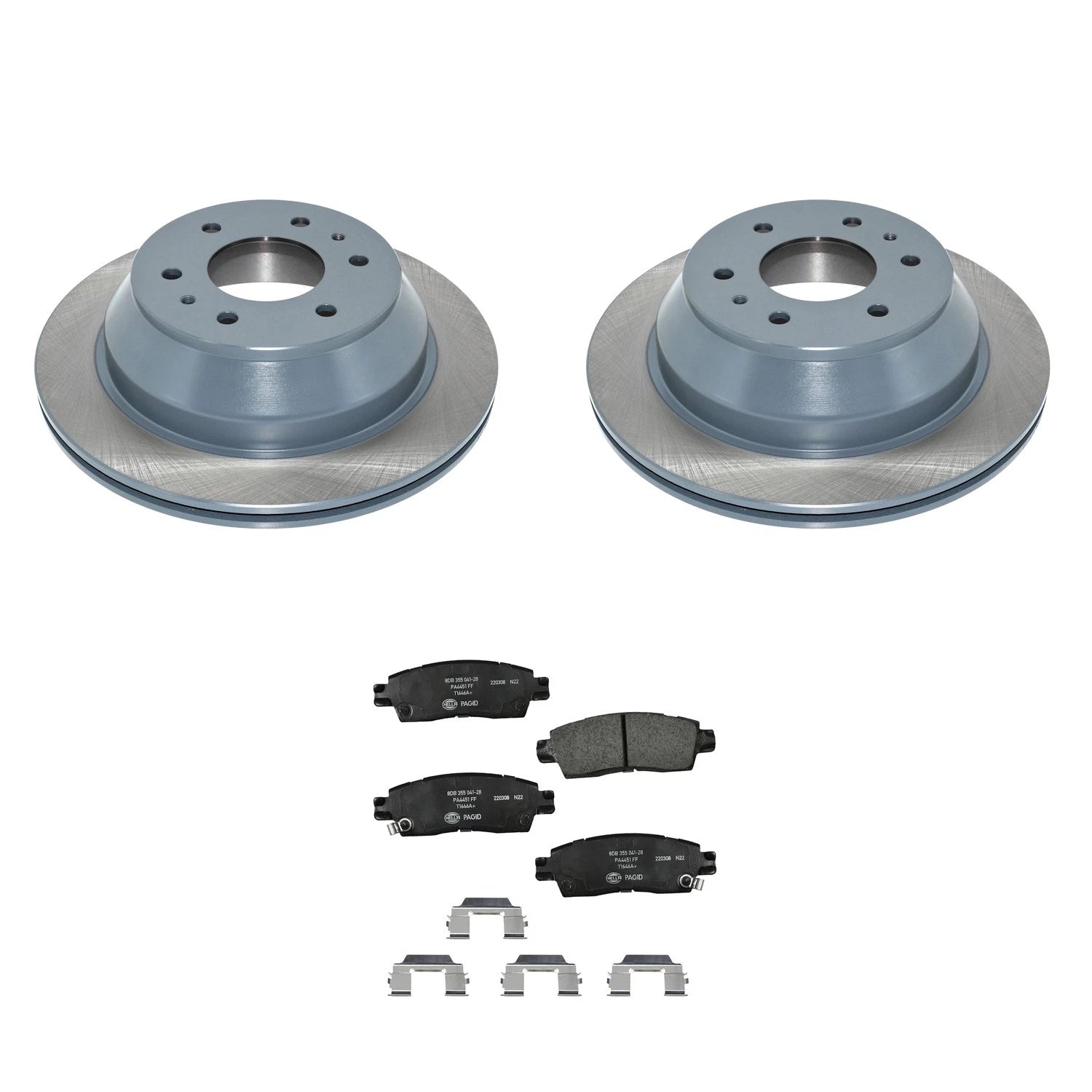 DuraGo Rear Rotors & Hella Ceramic Disc Brake Pads Kit for 9-7x Envoy (2005–2009)
