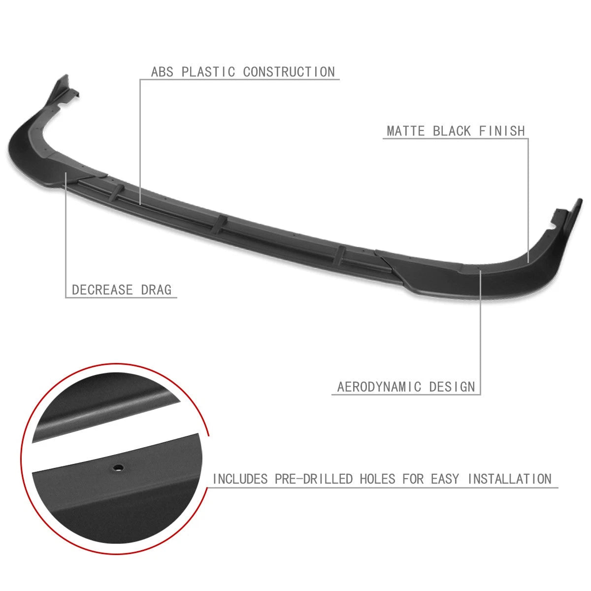 Front Bumper Lip Splitter Under Diffuser for Kia Optima SX/SXL (2016–2018)