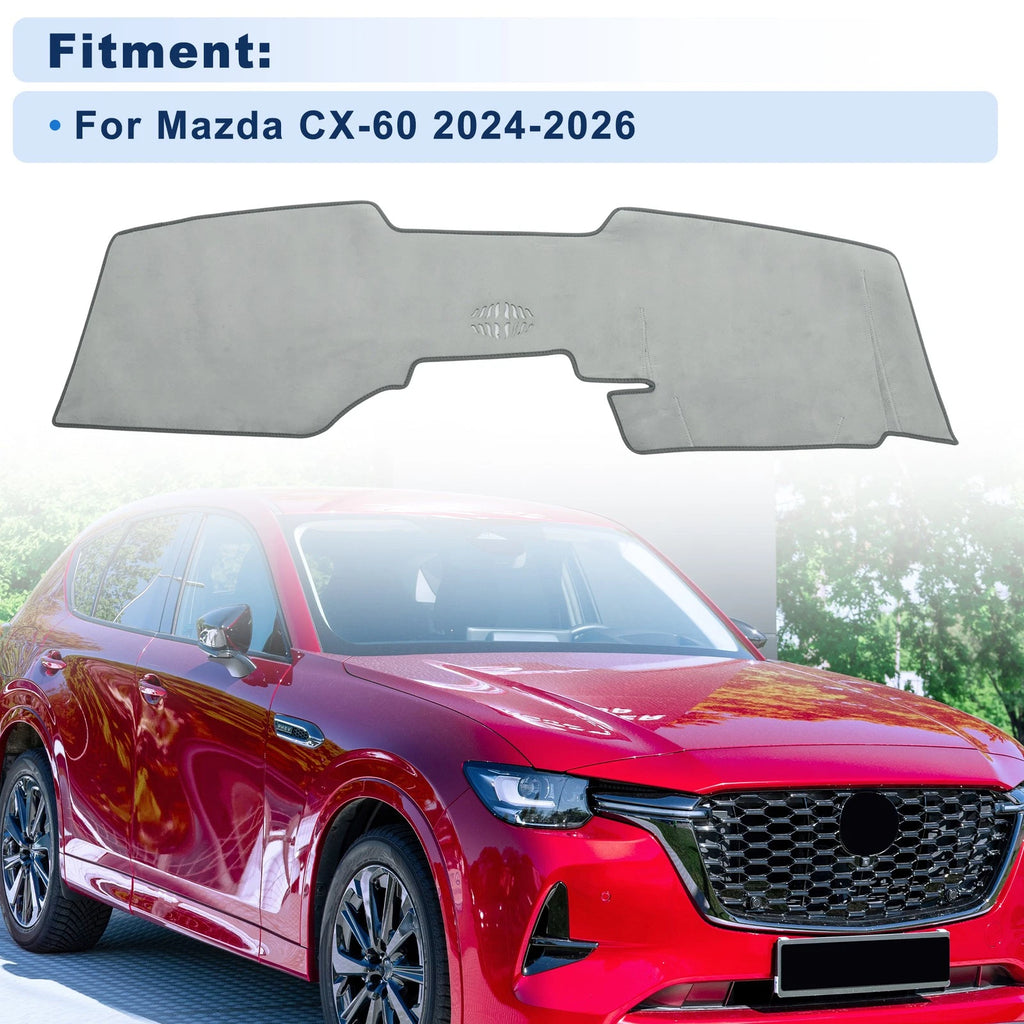 Dash Cover for Mazda CX-60 (2024–2026) Without HUD, Flannel Gray