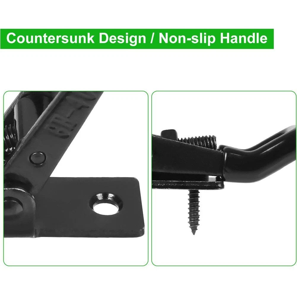 GH4001 Black Steel Hasp Catch Clip for Easy Installation