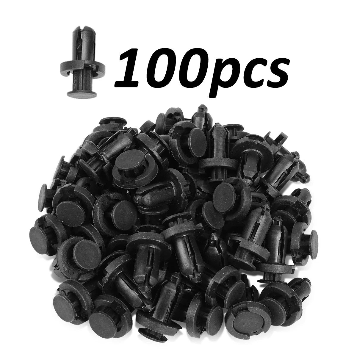 Set of 100 Nylon Rivet Retainer Fasteners for Auto Car Door Bumper