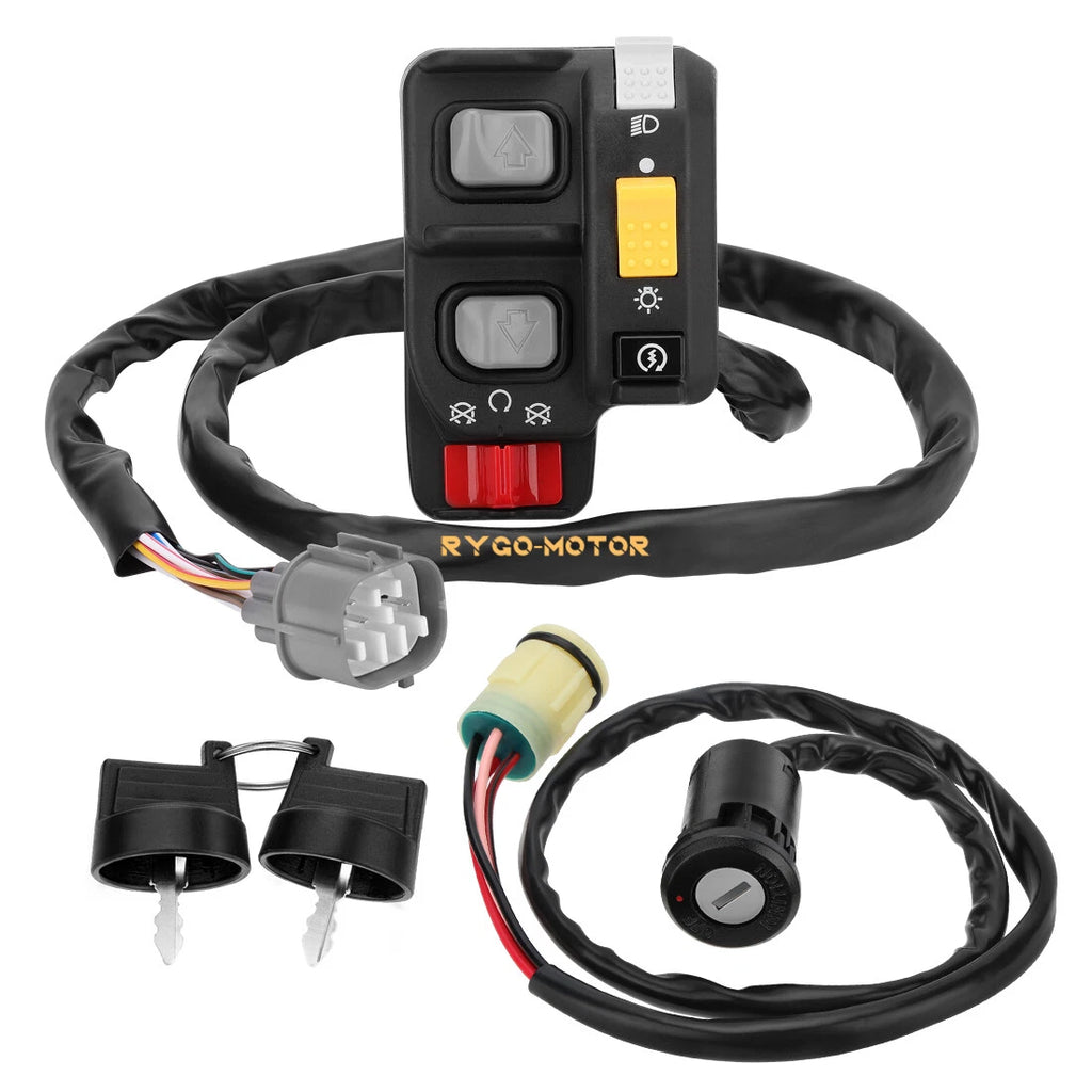 Handlebar & Key Switch for Honda Rancher 350 ES TRX350TE TRX350FE (2000–2005)