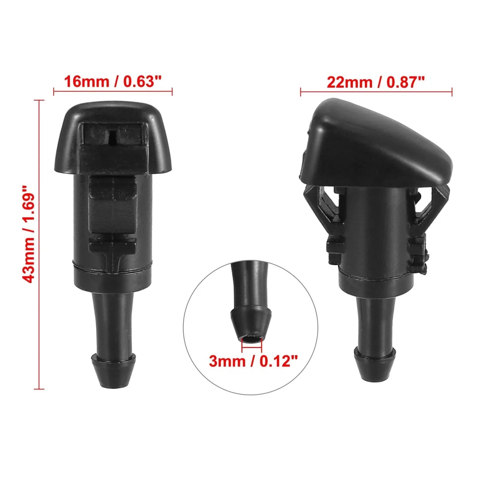 4pcs Windshield Wiper Washer Nozzle Jets for Dodge Neon (2000-2005)