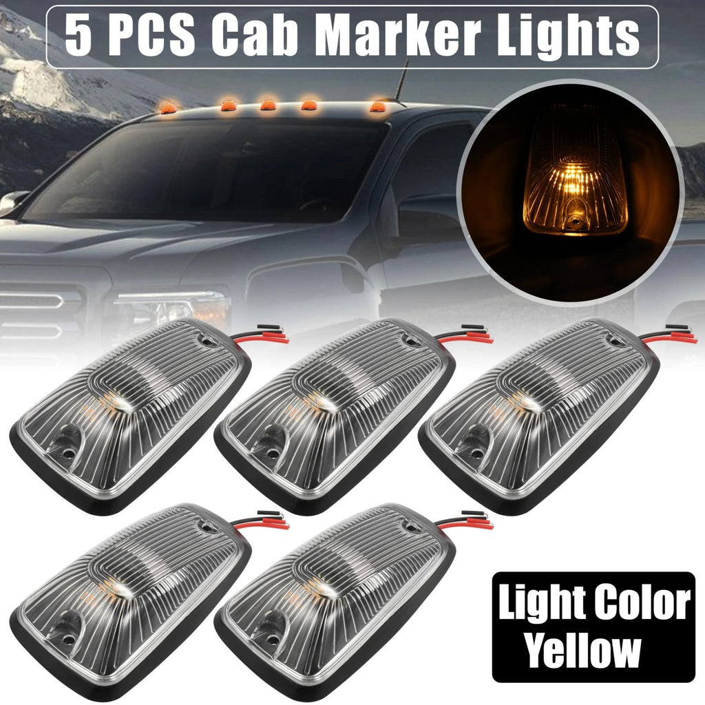 5pcs Clear Yellow Cab Marker Light Cover for Chevrolet K2500 (1998–2000)