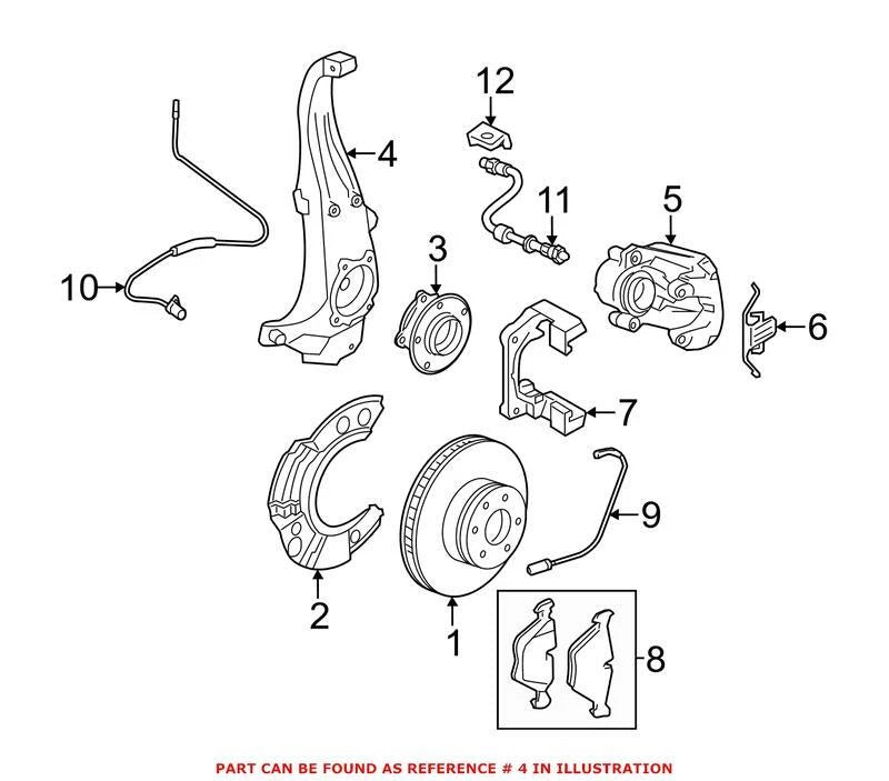Front Passenger Right Steering Knuckle for BMW 528i xDrive (2012–2017)
