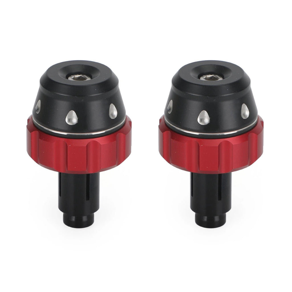 Handlebar Ends for Universal Fit Motorcycles (22mm) - Red Bar End Weights