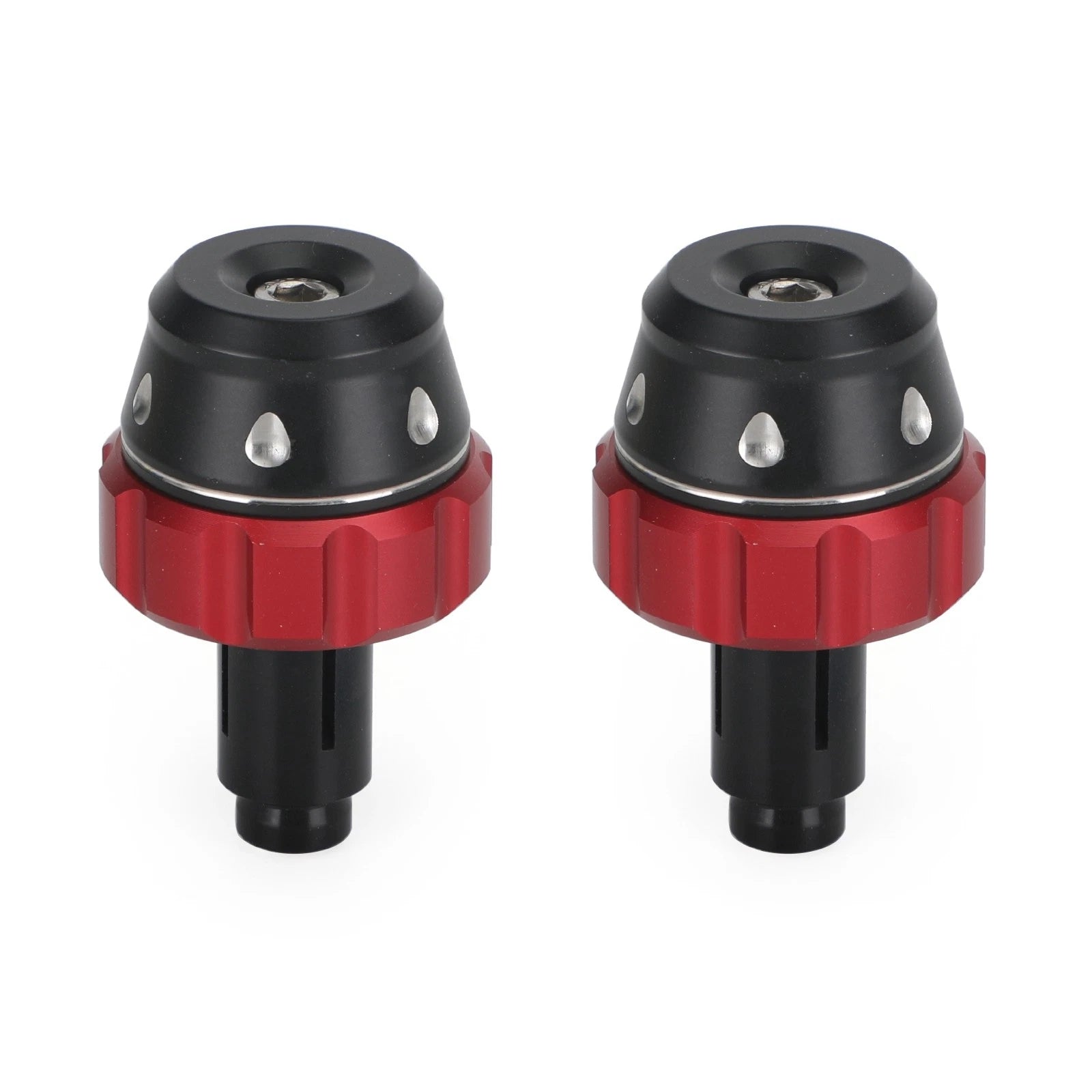Handlebar Ends for Universal Fit Motorcycles (22mm) - Red Bar End Weights
