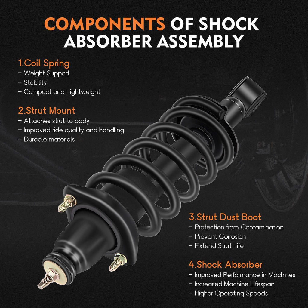 Set of 2 Rear Quick Complete Struts Shocks Springs for Honda CR-V (2002–2006)