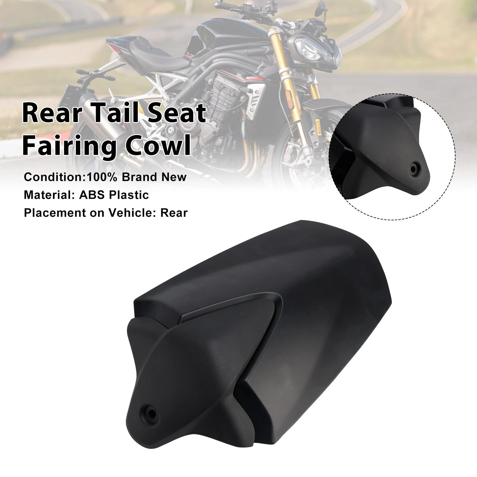 Rear Tail Seat Fairing Cowl Cover for Speed Triple 1200 RS (2021–2024) Matt Black