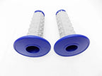 Blue Grey Diamond Handlebar Grip Set for Suzuki RM370
