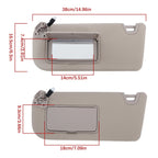Sun Visor for Nissan Altima (2019–2024) Front Left Beige with Lights