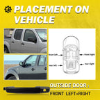Door Handle Set for Nissan Frontier (2005–2015) Smooth Black 2-Pcs