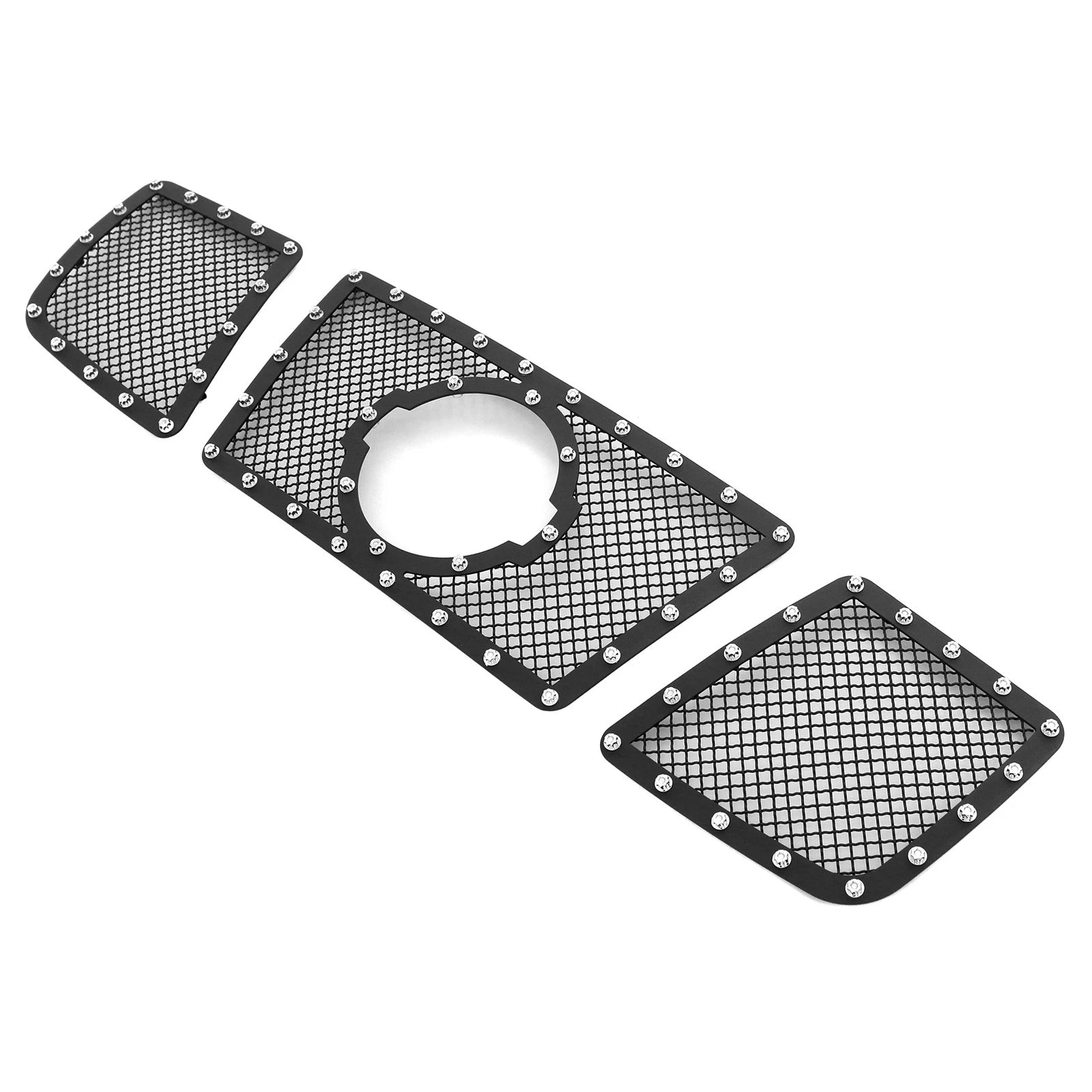 Stainless Black Mesh Rivet Upper Grille for Nissan Armada/Titan (2004–2007)
