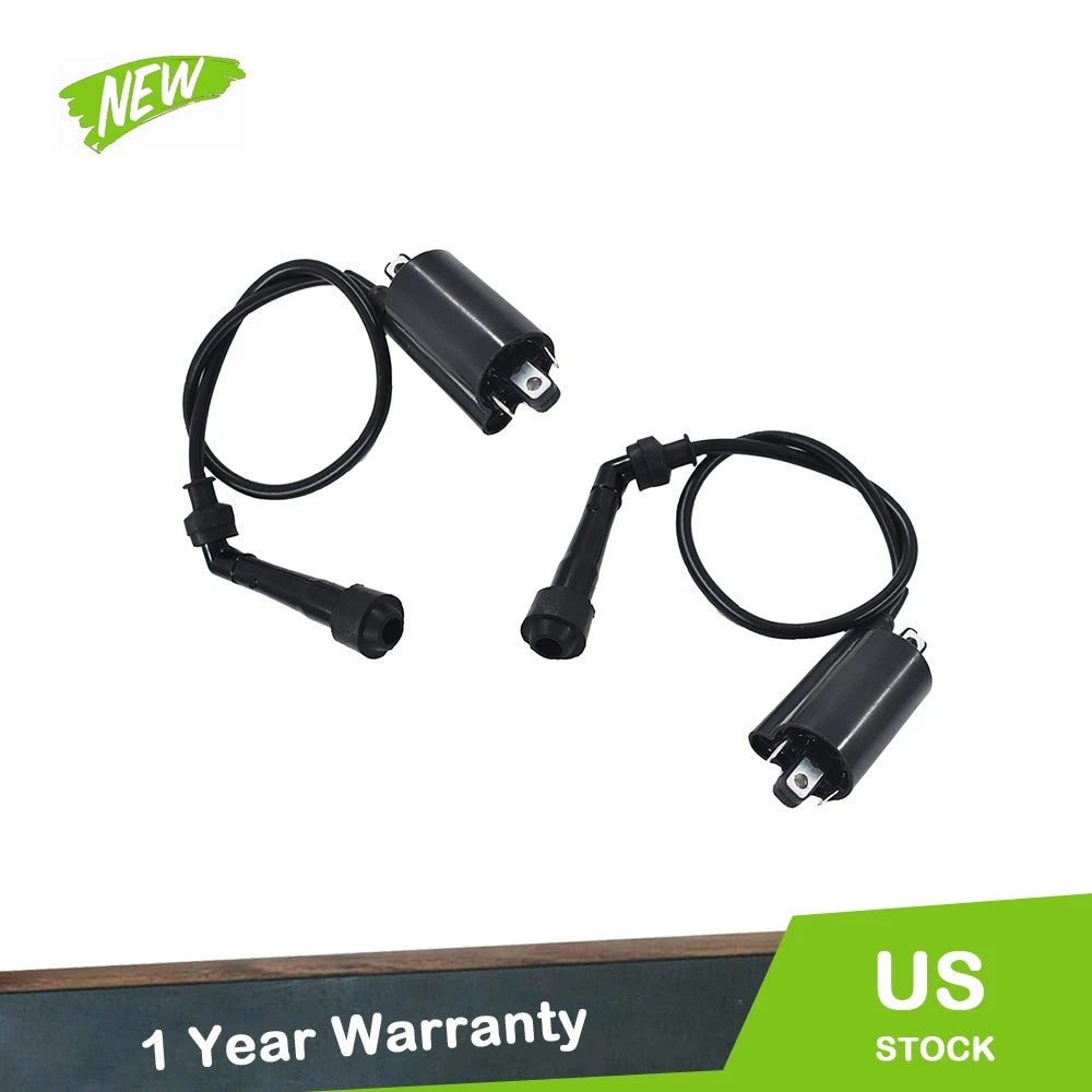 Set of 2 Ignition Coils for Kawasaki EX500 Ninja 500 500R (1987–2009)
