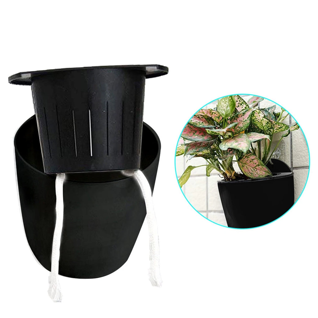 Set of 7 Self-Watering Wall Hanging Planters for Indoor Plants