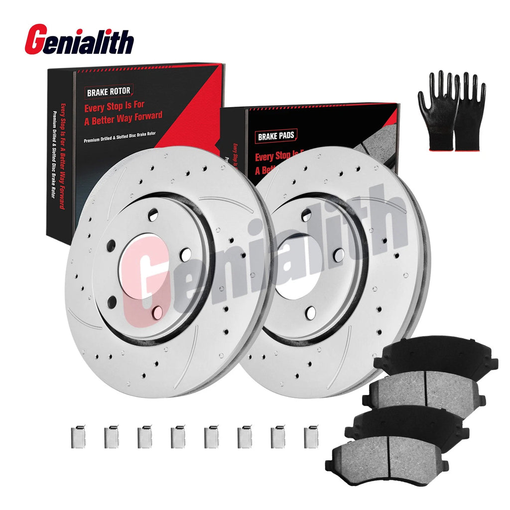 Front Brake Rotors & Ceramic Pads for Dodge Grand Caravan, Town & Country (2001–2007)