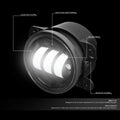 Pair LED Projector Fog Light Lamps for Jeep Wrangler (2007–2017) & Dodge Charger (2011–2014)