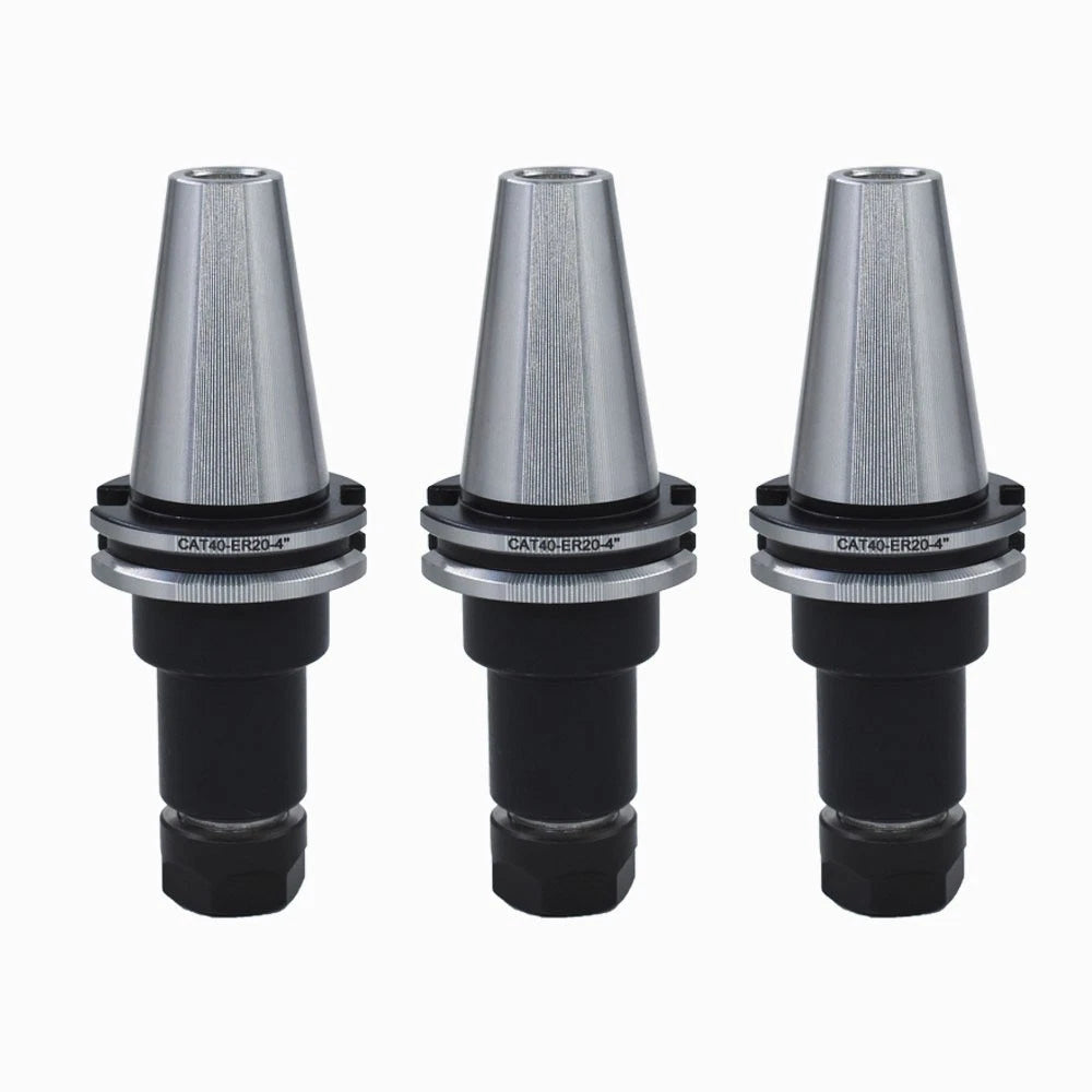 Set of 3 Collet Chucks for CAT40 (4" Length)