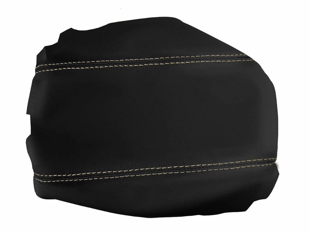 Leather Console Lid Armrest Cover for Acura TSX (2009–2014) Beige Stitch