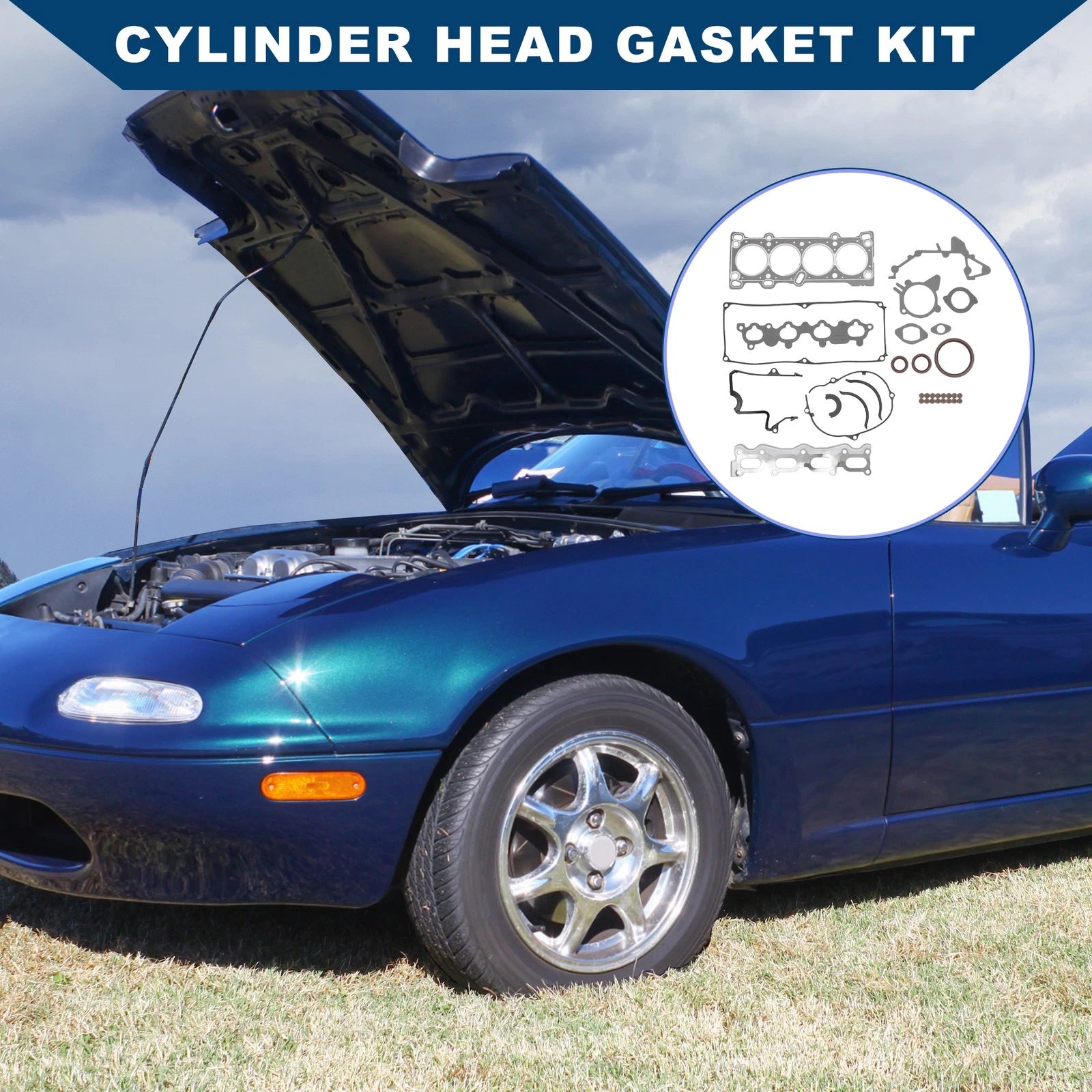 Set of 1 Cylinder Head Gasket Kit No.8ABY10271A for Mazda B6E (1989–1993)