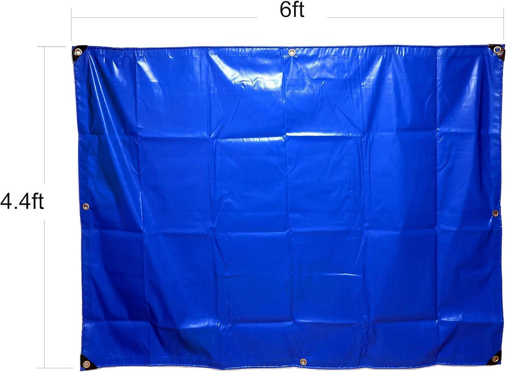 4X6 Ft 14 Mil Heavy Duty PVC-Coated Tarp Cover for Camping Boat Truck Pool