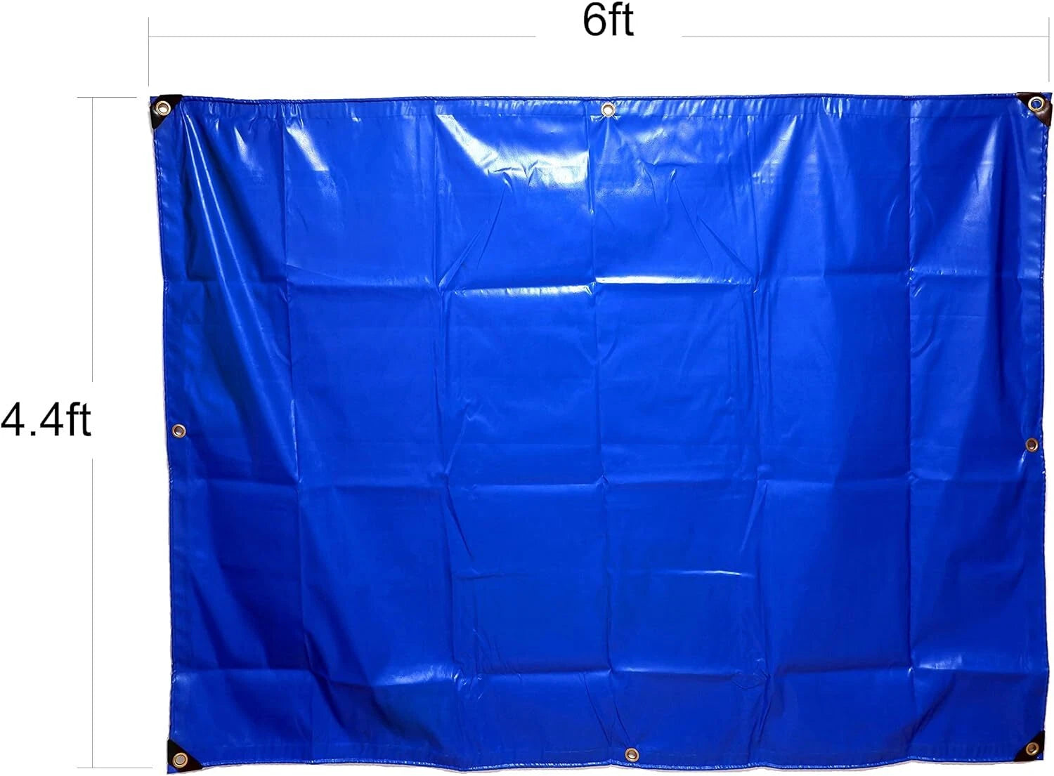 4X6 Ft 14 Mil Heavy Duty PVC-Coated Tarp Cover for Camping Boat Truck Pool