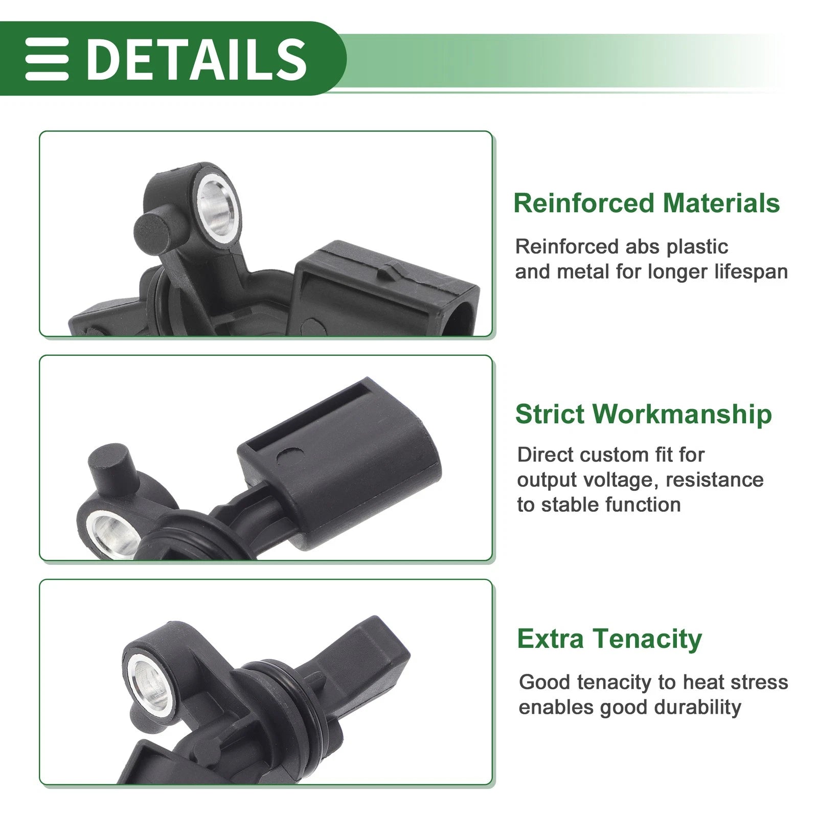 ABS Wheel Speed Sensor No.2H0927807A for Volkswagen Amarok (2010–2021) Left Rear