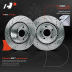 6x Rear Drilled Rotors & Brake Pads for Mercedes C250 C300 (2012–2015)