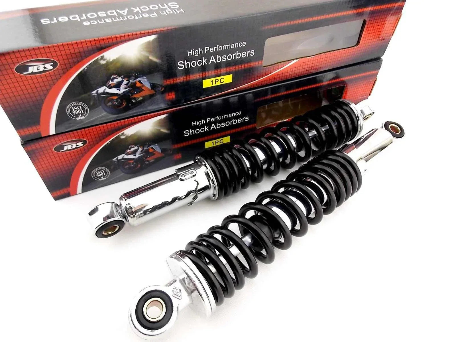 320mm JBS Black/Chrome Rear Shock Absorbers for Yamaha DT360