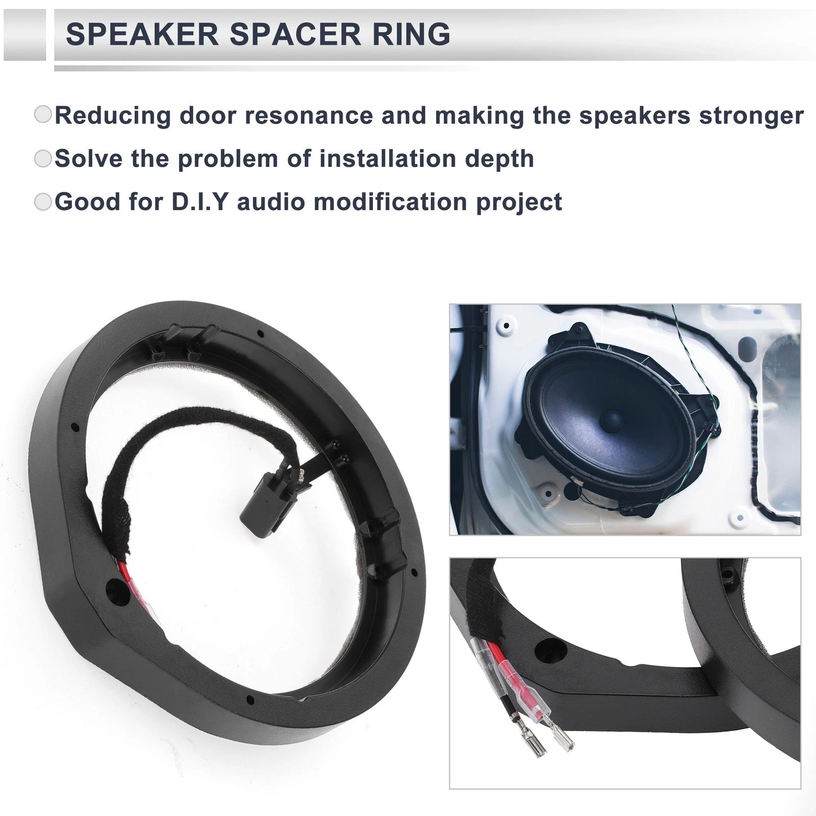 Set of 2 Speaker Spacer Rings for Honda 13-24 6.5" Tweeter