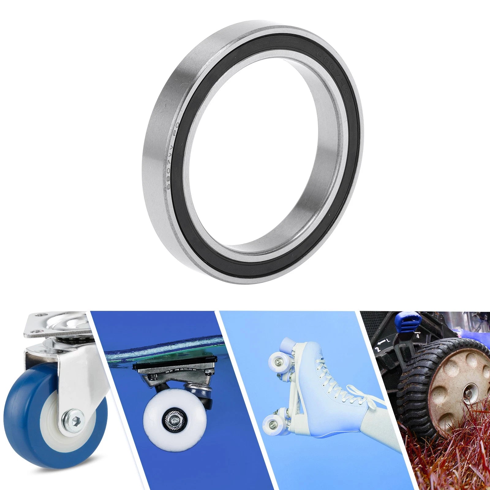 Deep Groove Ball Bearing 6807VV for Scooter Skateboard Wheel (P0 35x47x7mm)