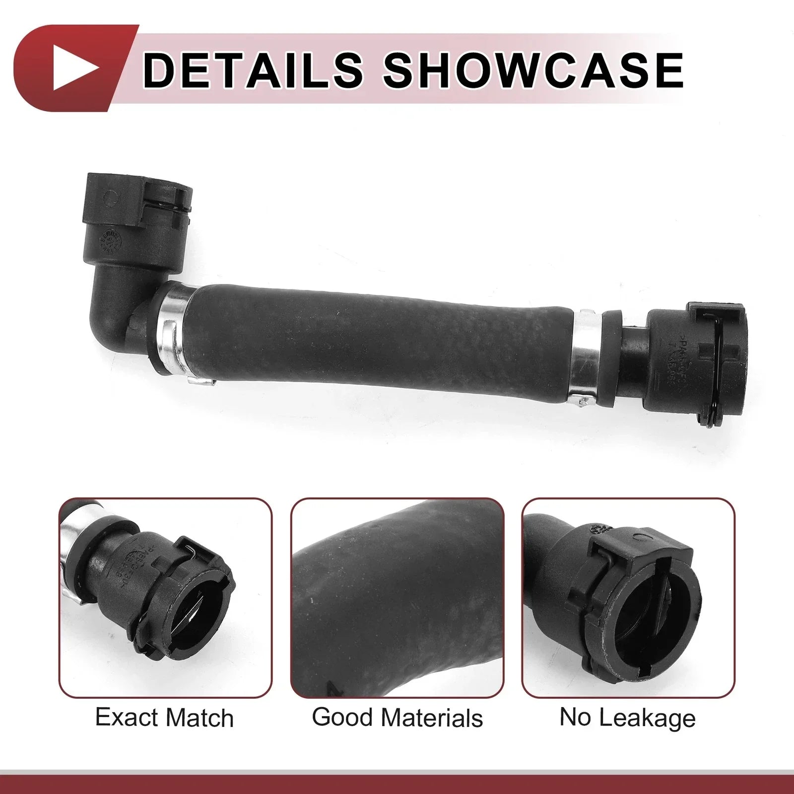 HVAC Heater Hose for BMW 230i 320i 330i 340i 430i Rubber Black