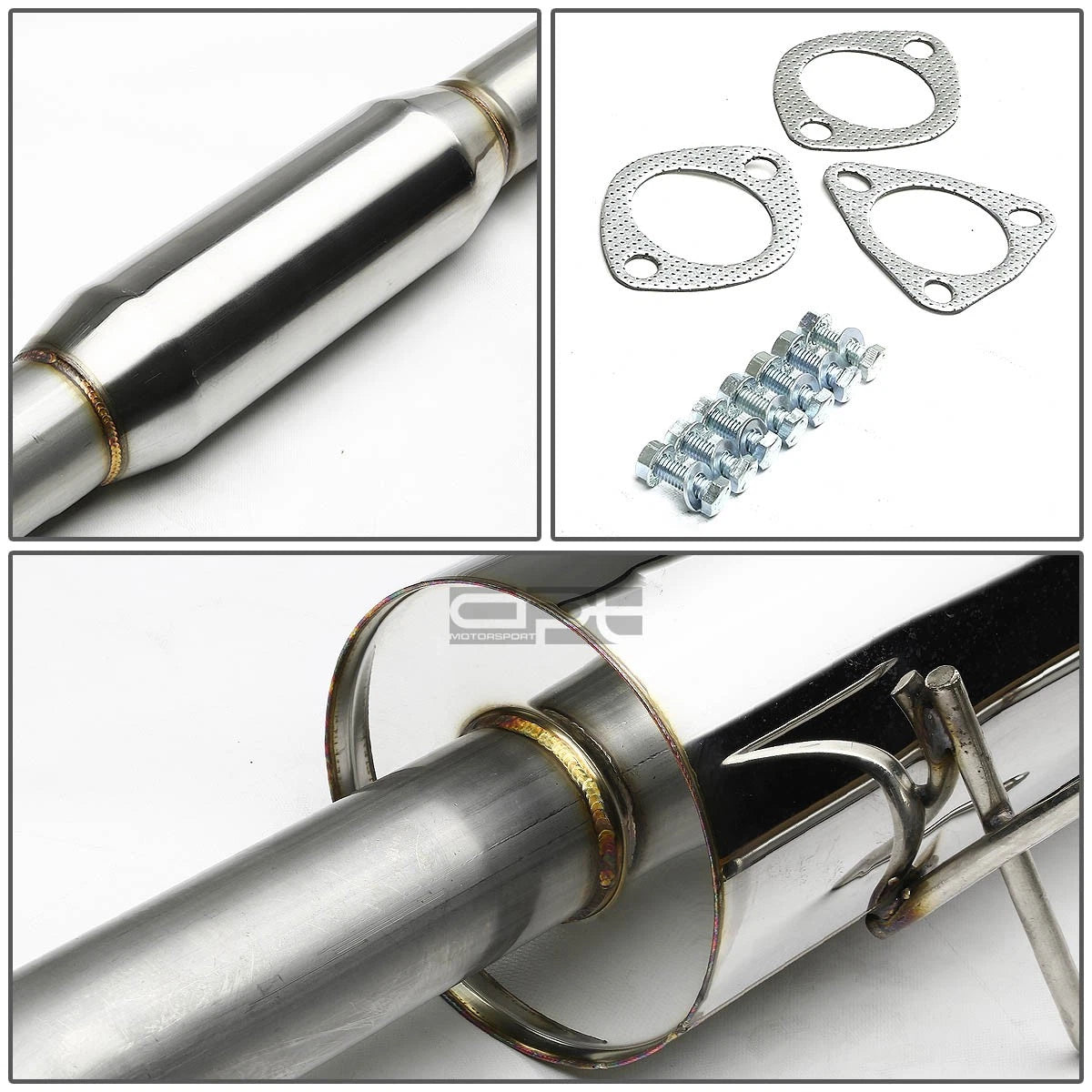 4" Rolled Muffler Tip for Honda Civic 92–00 (2Dr/4Dr, Em/Ej/Eg)