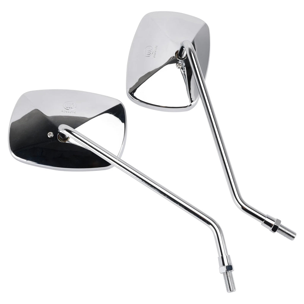 Set of 2 Chrome 10mm Rearview Mirrors for Piaggio Beverly 125 250 (2004–2008)
