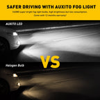 Set of 2 6500K White LED Fog Light Bulbs for Ford F150 F250 Super Duty